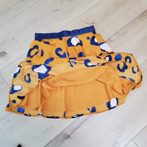 3.1 Phillip Lim Target Leopard Print Skirt Orange Blue Size 8 NWOT Flirty Mini - Picture 8 of 14
